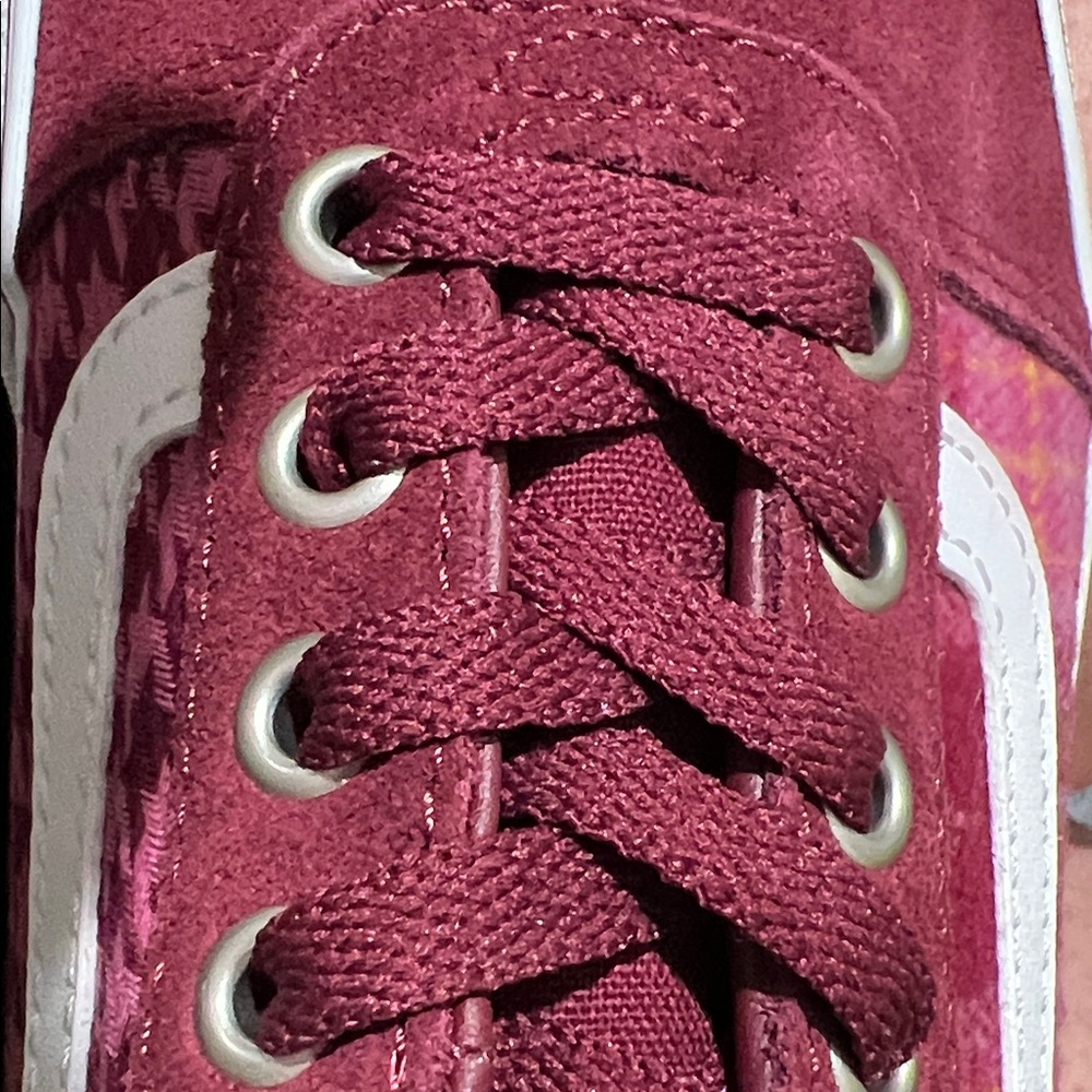 Vans Burgundy Platform Old Skool Women's Sneakers - Picture 8 of 9